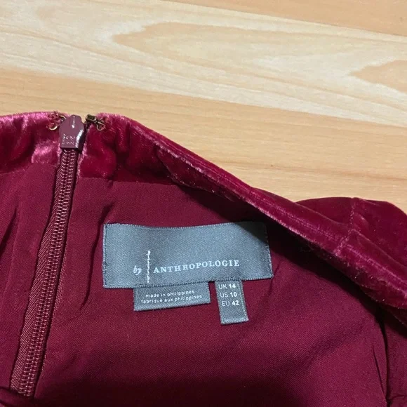 Anthropologie Connie Montie Velvet LinedSkirt sz10 - Picture 10 of 12